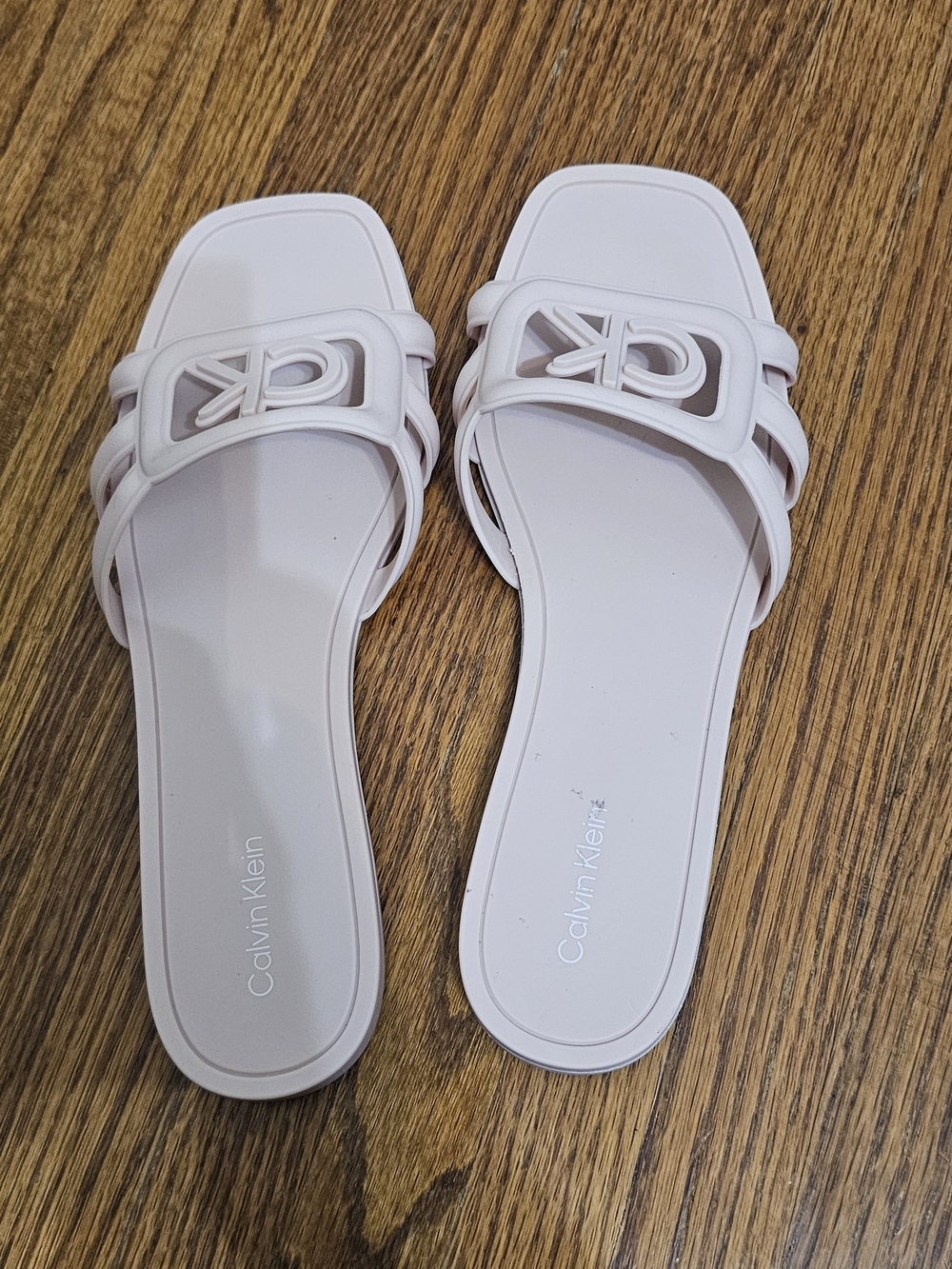 Calvin Klein Women’s White Slide Sandals